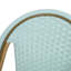 Ensemble de 2 chaises d'extérieur en aluminium et métal, 75 cm (29,5 po), couleur sarcelle. Parfait pour une terrasse. Style de 75 cm (29,5 po), siège, cadre, aspect rouille, espace de rangement.