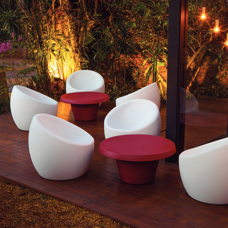 Tramontina Cona Polyethylene Coffee Table, Burgundy