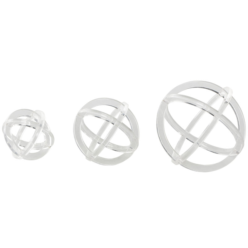 Guntmar Acrylic Plastic Delicate Geometric Decorative Clear Sculpture Set