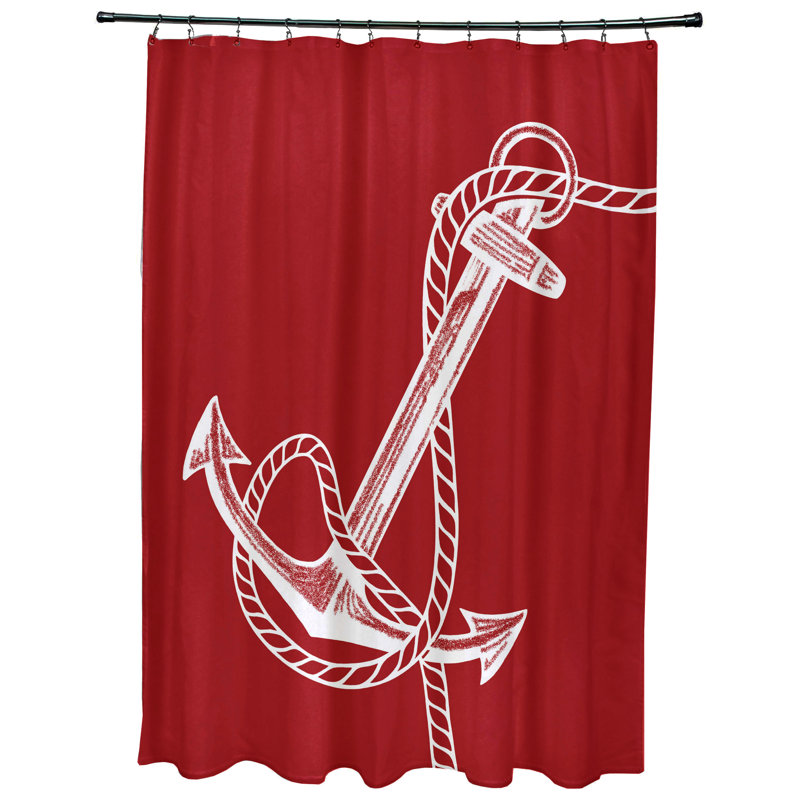 Rideau de douche Anchored, Rouge