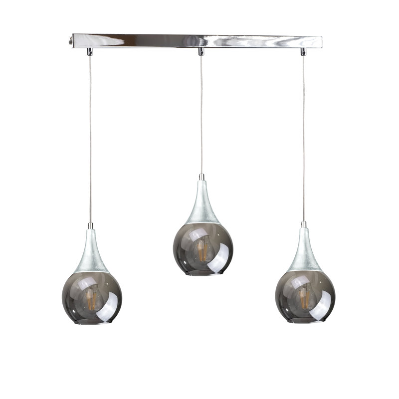 Crespin 3 - Light Kitchen Island Pendant, Grey, Silver