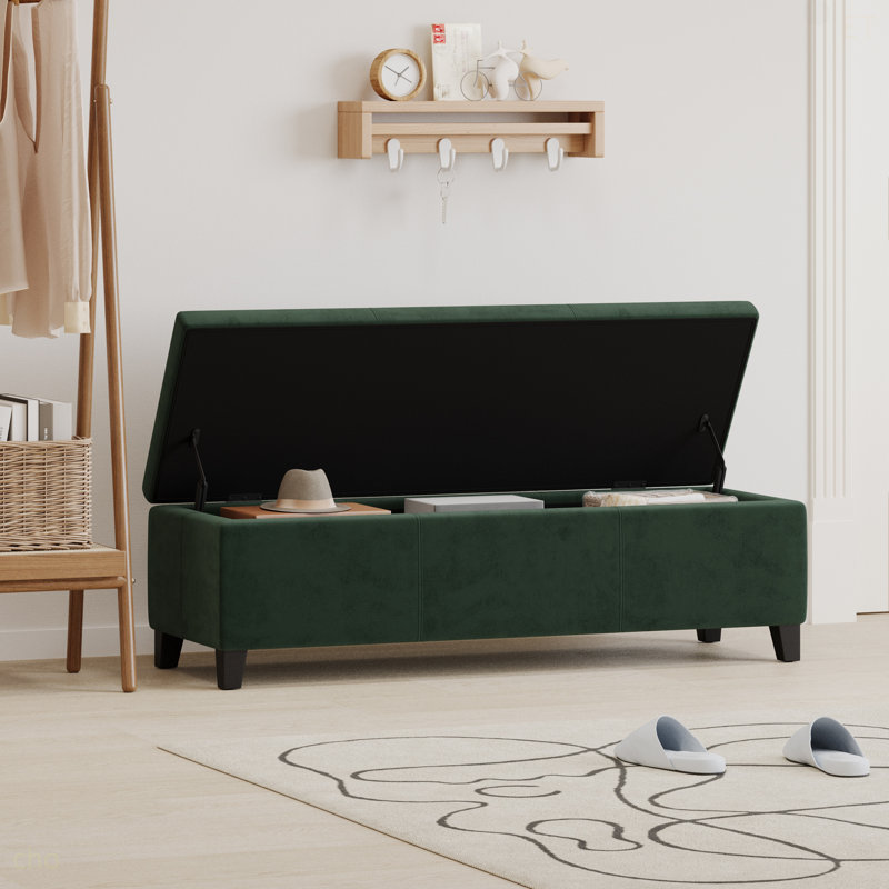 GLOUSTER RANGEMENT OTTOMAN V2, Vert rétro