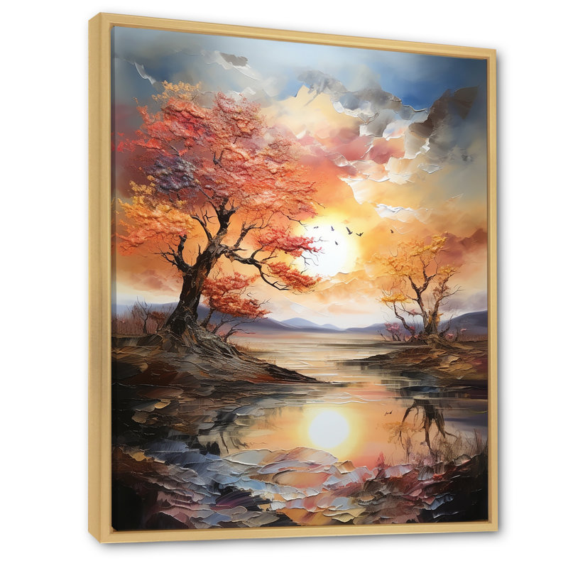 «Sunrise Charm», impression sur toile, Cadre naturel flottant, 40" H x 30" W