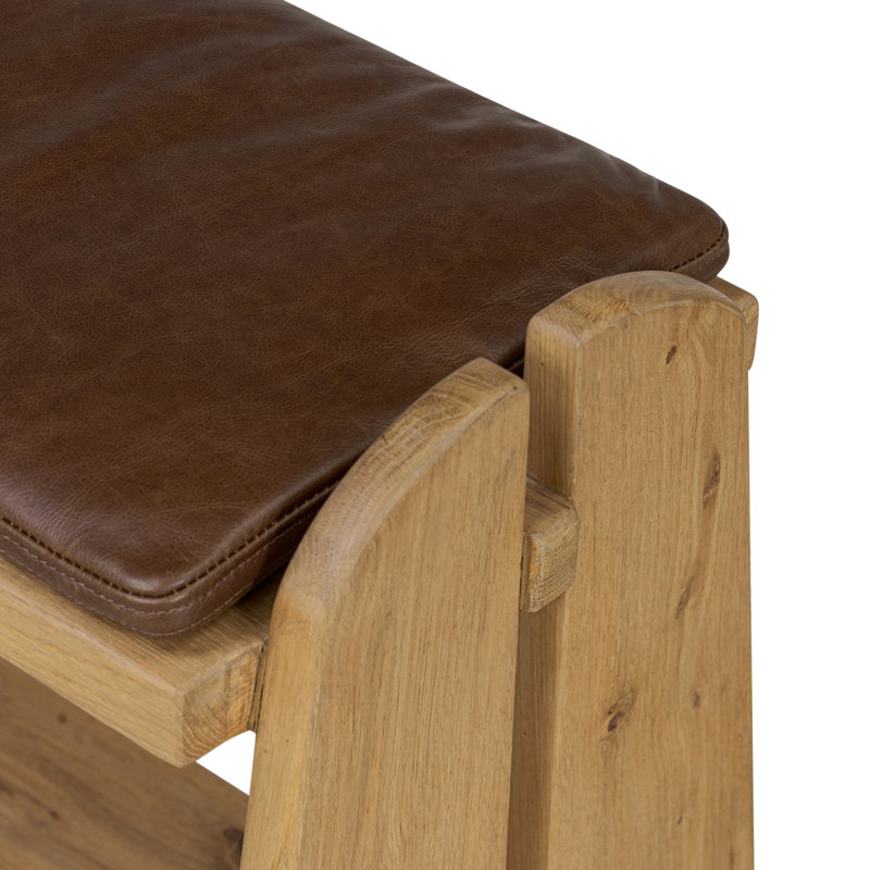 Landrea Upholstered Accent Stool, Havana Brown