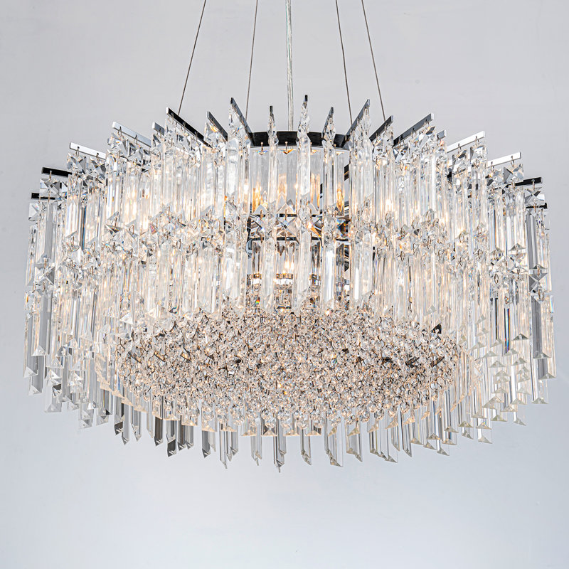Lustre rond en cristal 8 lumières Maxten