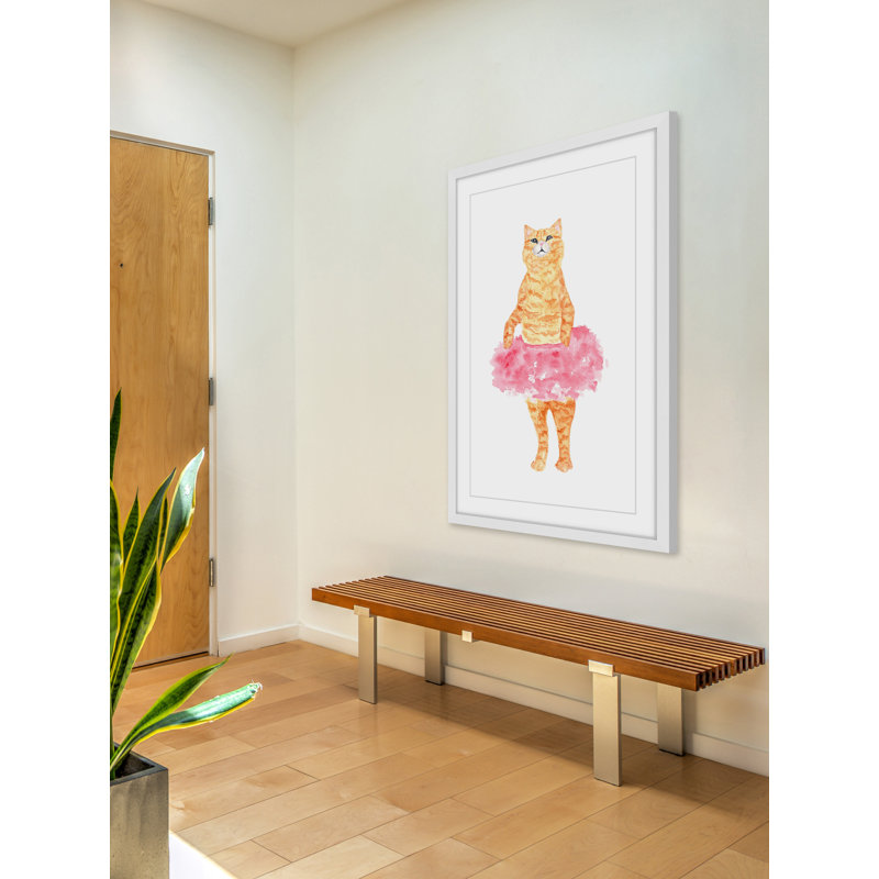 Flannery «Ballerina Cat», reproduction encadrée, H 24 po x l 16 po x P 1,5 po