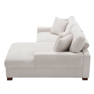 Milbrey 2-Piece Corduroy Modular Sectional with Pillow Back