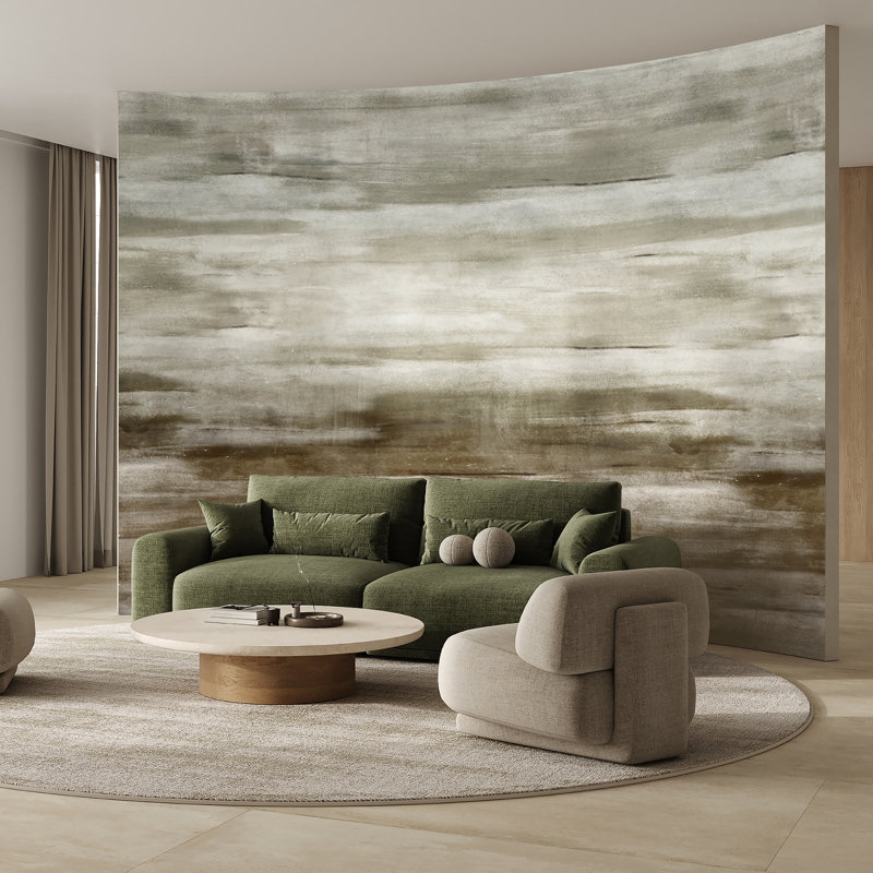 Cerra Collection Rokko Abstract Wall Mural, Green