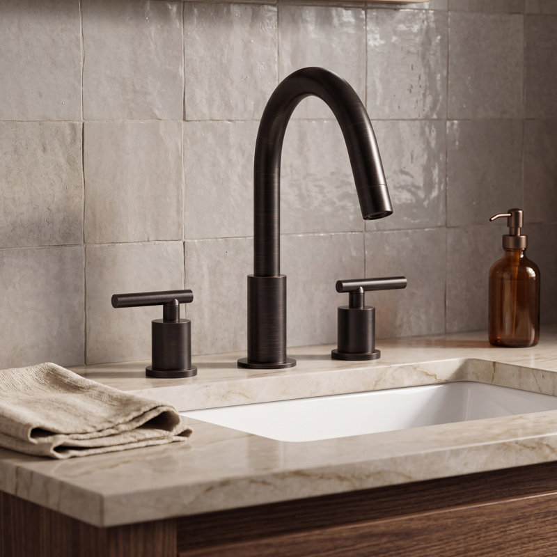 Waltz Single-handle Bathroom Faucet with Drain Assembly, Oil Rubbed Bronze