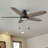 Gurdip 5-blade pull chain ceiling fan with light