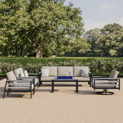 Townsend 7 Person Sofa Seating Group with Sunbrella Cushions