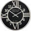 Silver Metal and Black Round Wall Clock