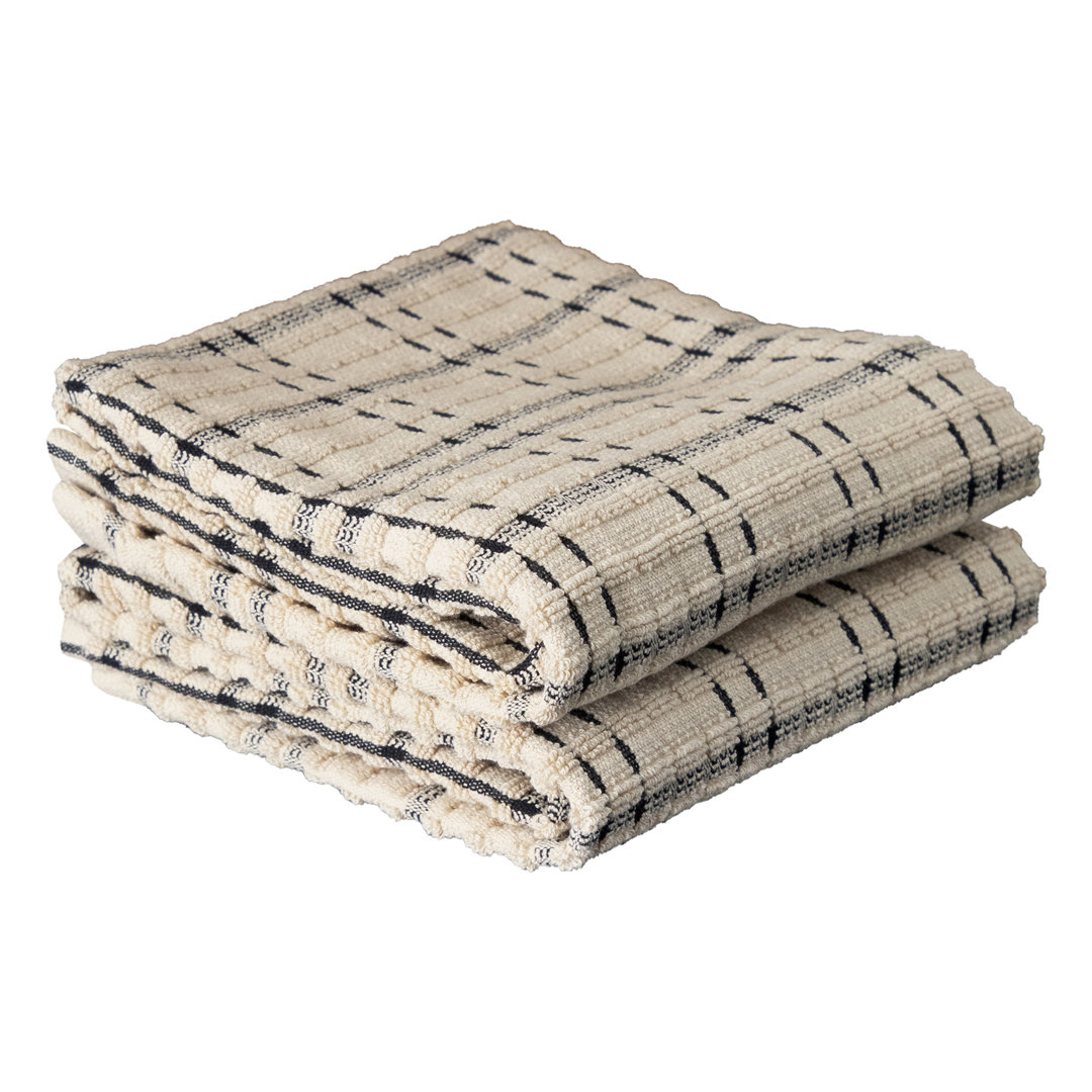 Cotton Plaid Waffle Tea Towel Kitchen Towel (Set of 2) RITZ 