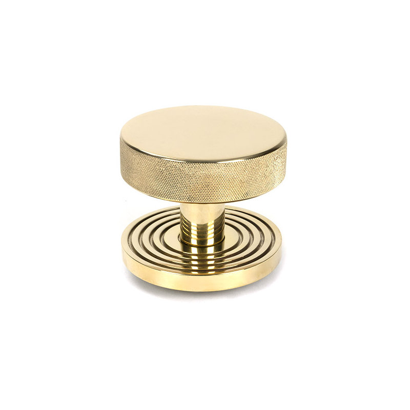 Brompton Single Dummy Door Knob , Polished Brass