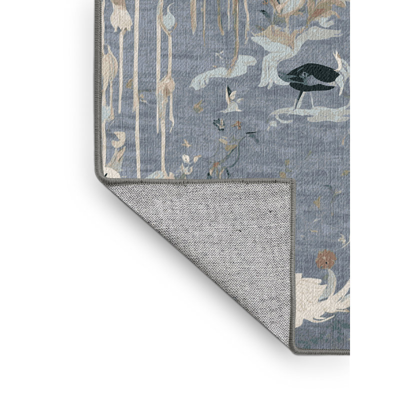 Tapis gris lavable à la machine, Rectangle 8 pi x 12 pi