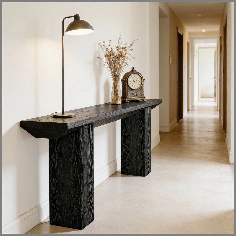 Console triangulaire, canapé, table d'entrée moderne