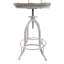 Tabouret de bar pivotant réglable moderne blanc-35291653
