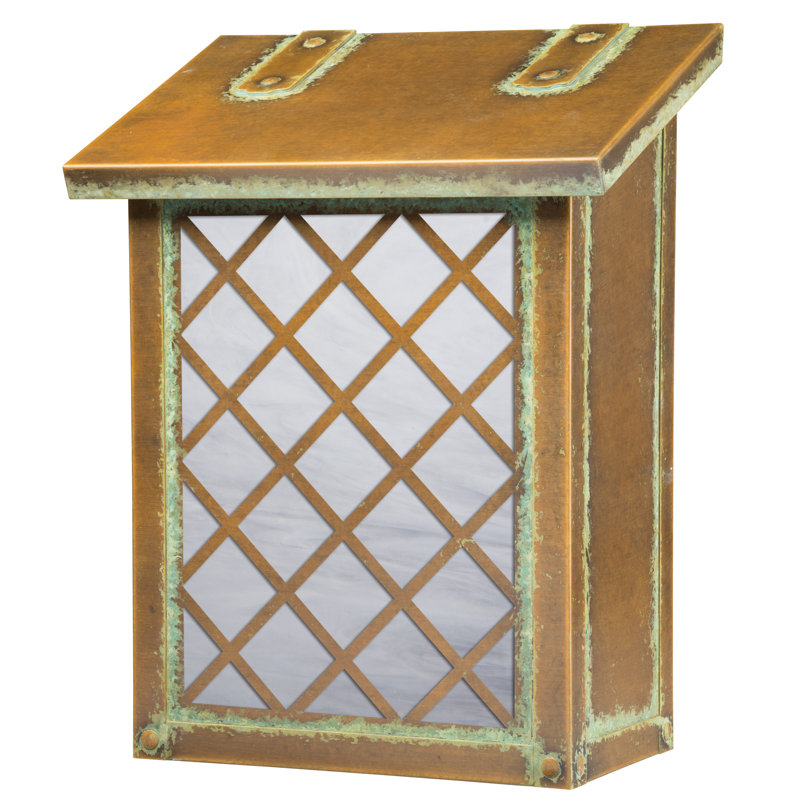 Boîte aux lettres murale Milania, Vert nouveau, Blanc vaporeux