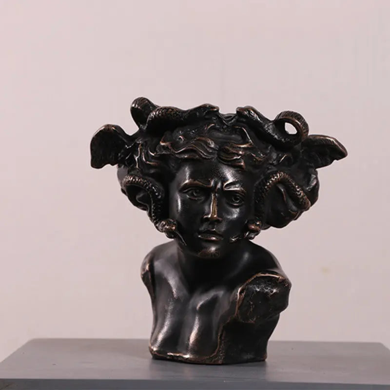 Small Medusa Bust Table Top Statue