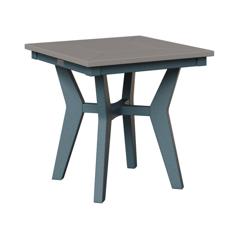 Mayhew Outdoor Square Side Table, Slate, Light Gray
