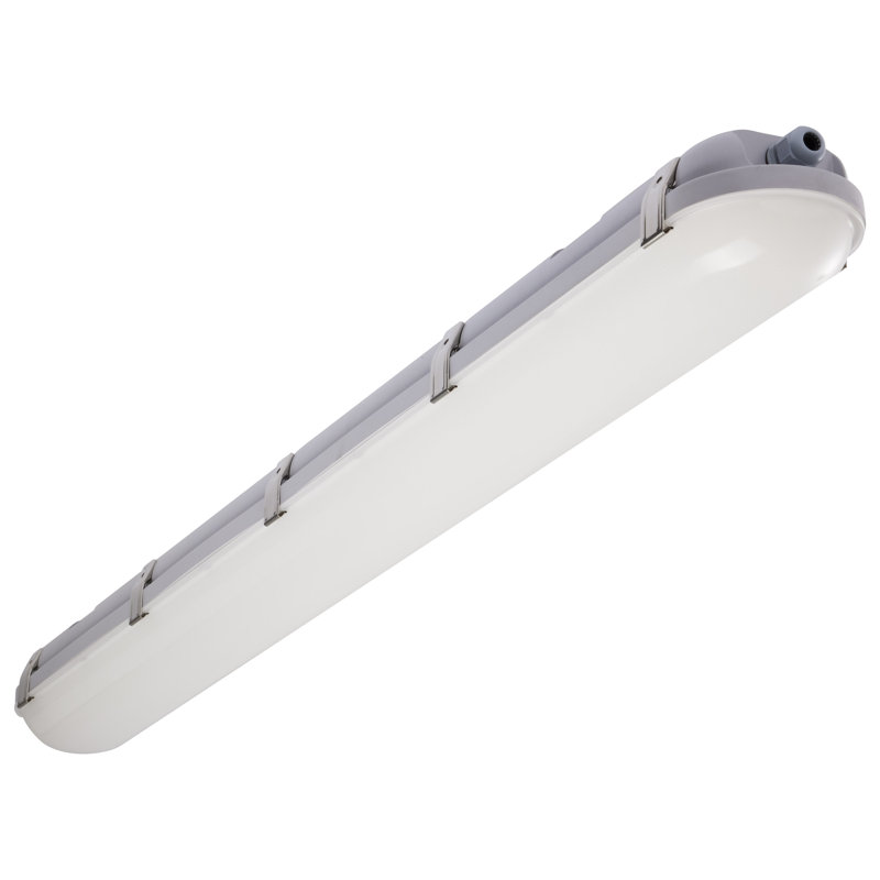 4 Foot Vapour Proof Linear Fixture with Integrated Microwave Sensor CCT & Wattage Selectable, 120-347 Volt