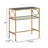 Rectangular Metal And Glass Accent Table