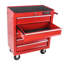 Armoire de rangement rouge à 5 tiroirs avec serrure et transport-807407017