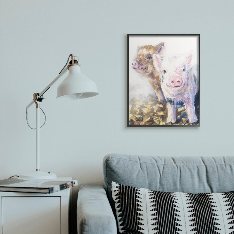 Zackary Animals, 30" H x 24" W x 1.5" D, Midnight Black Framed Giclee