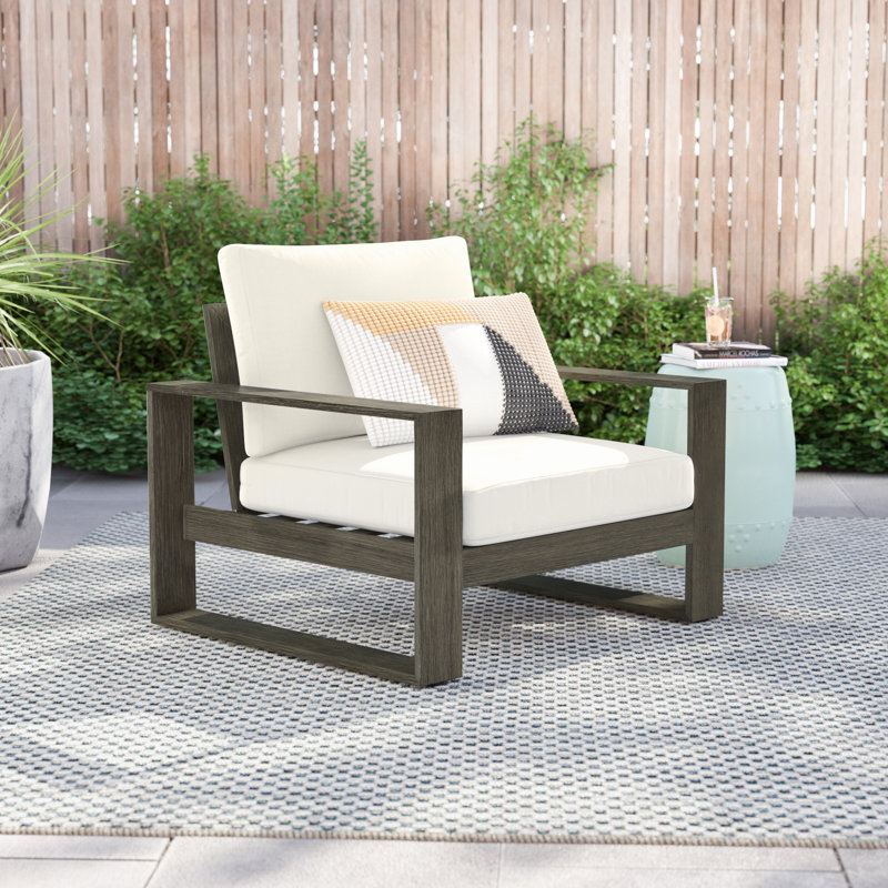 Toyea Aluminum Outdoor Lounge Chair , Sunbrella® Cushions Included, Canvas Crimson Sunbrella® Canvas
