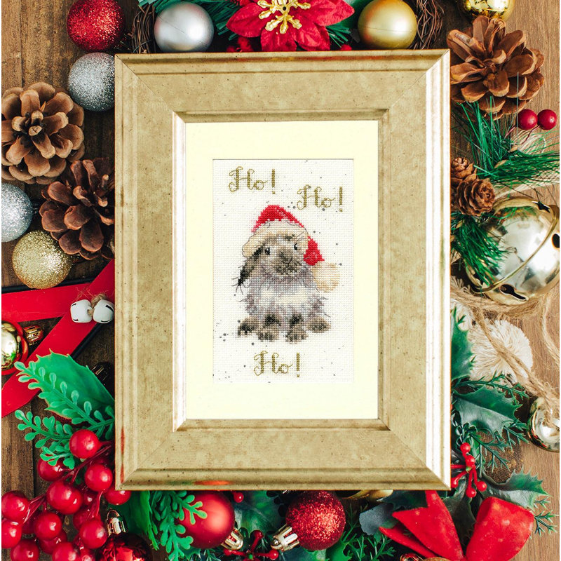Oh ! Oh ! Oh ! Trousse de broderie au point de croix comptée pour carte de Noël de Bothy Threads XMAS49