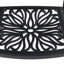 Ensemble de 5 meubles de patio en aluminium coulé avec cadre noir et coussins de siège bruns