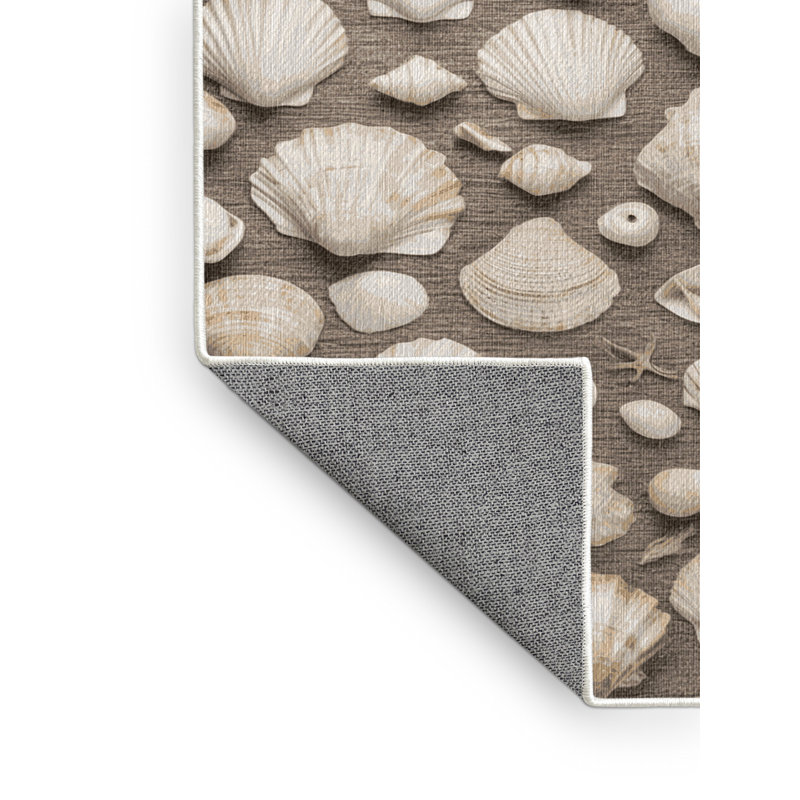 Tapis bord de mer lavable, Rond 3 pi