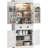71" Kitchen Cabinet With Motion Sensor Lighting - 6 Door Shelves, Drawer, 4 Adjustable Shelves White Aspect Tall , For Intriguing Living, Dining Settings