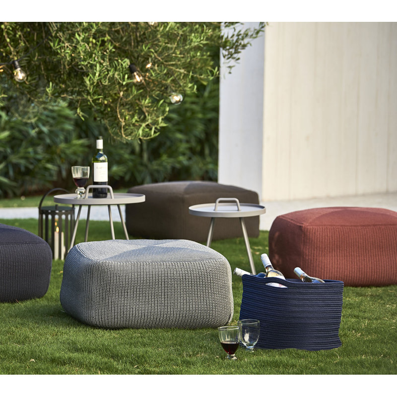 Divine Outdoor Pouf, Gray