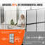 Ensemble de 2 cloisons de séparation de bureau 72 po x 66 po, cloisons de séparation en polyester et 45 cloisons en acier réduit le bruit et les distractions visuelles, gris clair