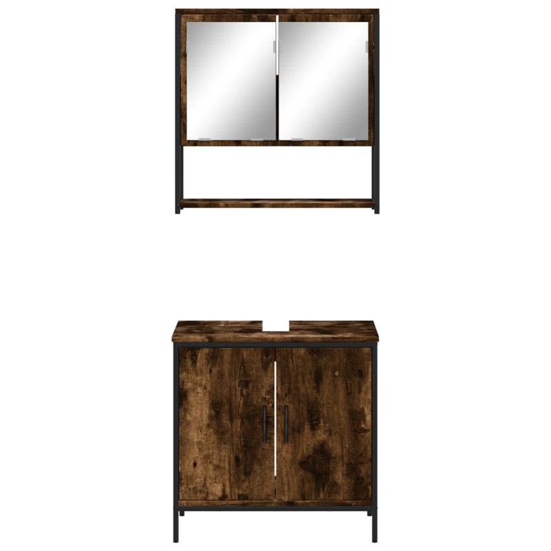 Abinesh Bathroom Furniture Suite, Smoked Oak