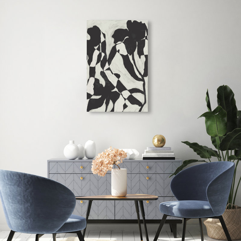 Floral Contrast Print by Oliver Gal, 15"H x 10"W, Gallery Wrapped