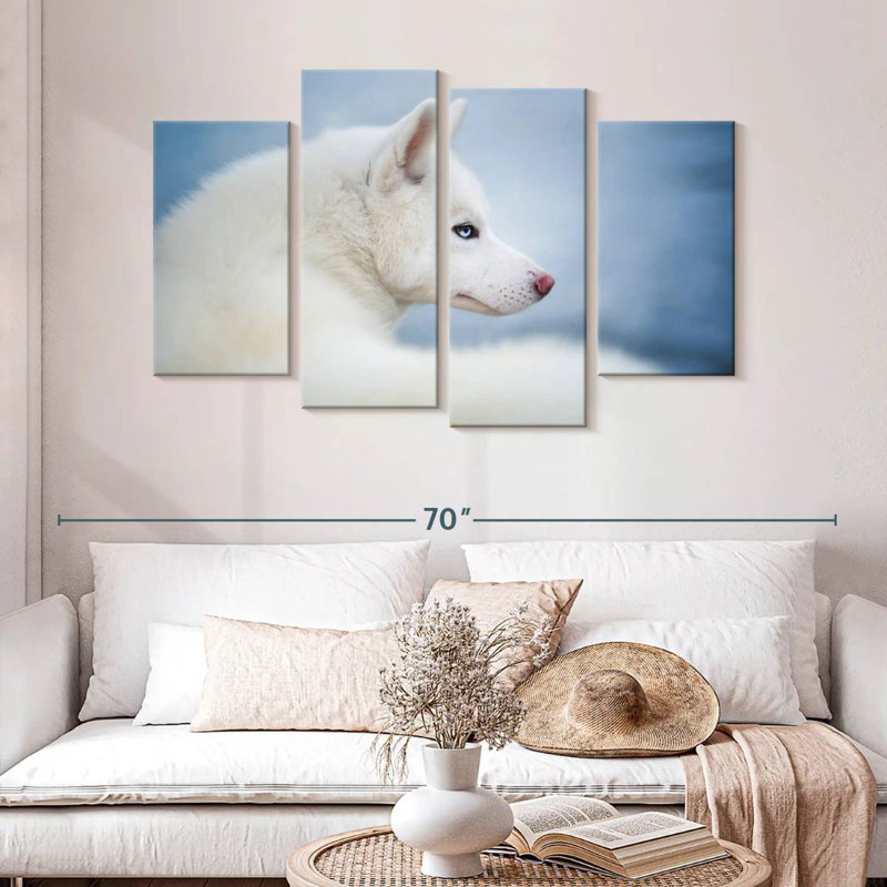 Brampt Pure White Husky, 32"H x 52"W