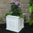 Nantucket Square Resin Planter Box with Water Reservoir-1110789911-1174501562