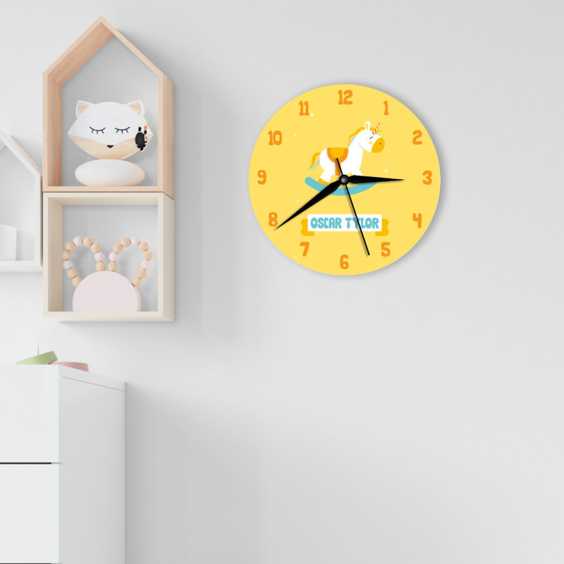 Wood Wall Clock, Yes
