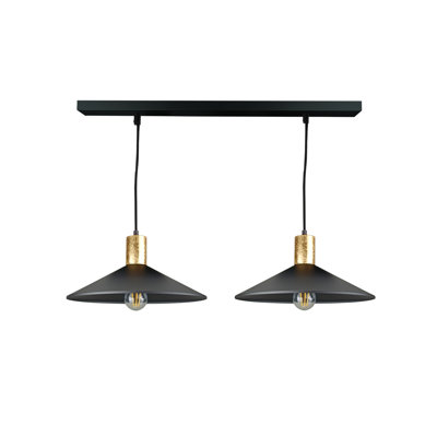 2 - Light Matte Black Dome Pendant