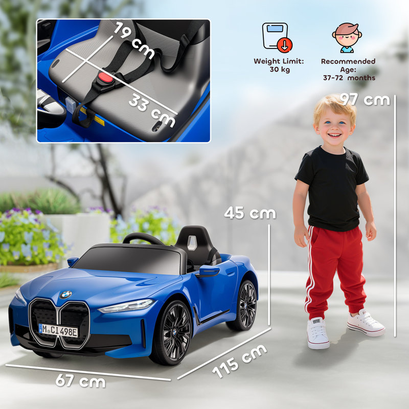 Colvard Zoomie Kids Battery Powered Ride On with Remote Control, Blue