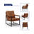 Upholstered Modern Accent Chair with Metal Frame-1657478158