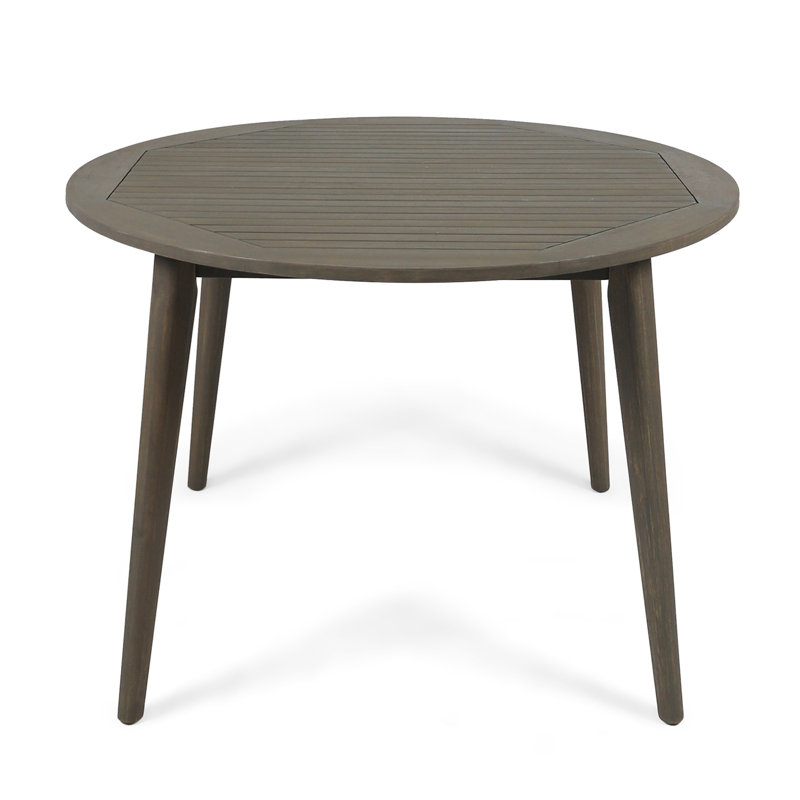 Acacia Wood Dining Table, Gray
