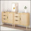 Commode moderne en bois de rotin avec tiroirs spacieux et tablette réglable pour un rangement polyvalent dans n'importe quelle pièce