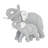 Polystone Elephant Decorative Silver Sculpture