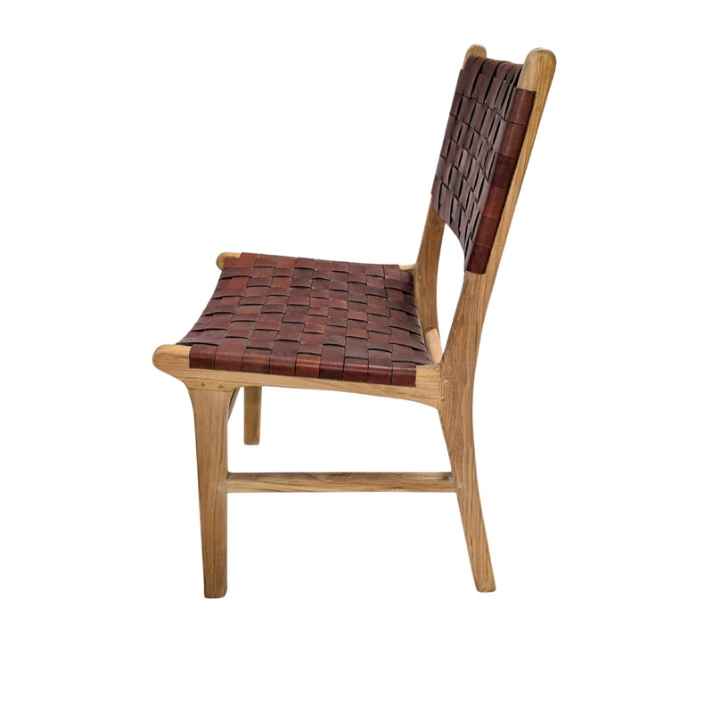50cm H Solid Wood Side Chair, Oxblood Red