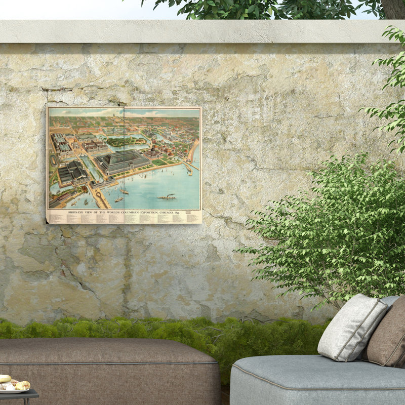 Marcus Jules Vintage Map 7 Outdoor  Canvas, 35" H x 47" W