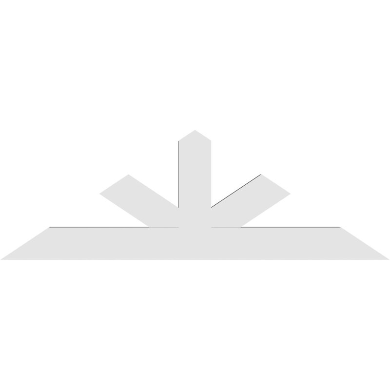 Support à pignon Saratoga, H 16 po x l 48 po (pas: 8/12), P 2 po x F 4 po, PVC
