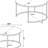 Hanover Gray 2-piece nesting artificial marble round coffee table